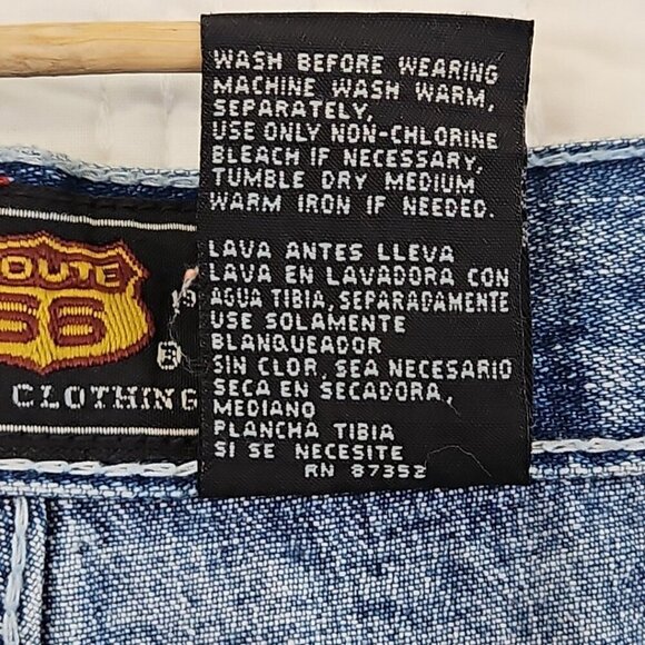 Route 66 Utility Jeans Women's 17/18 Blue Denim Carpenter 6 Pockets Wide Leg EUC - Picture 16 of 16